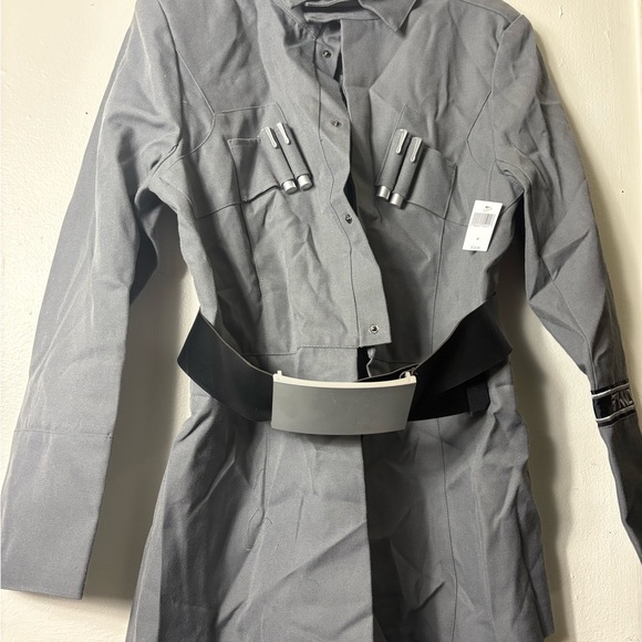 Star Wars Gray Trench Coat with Belt - Picture 1 of 11